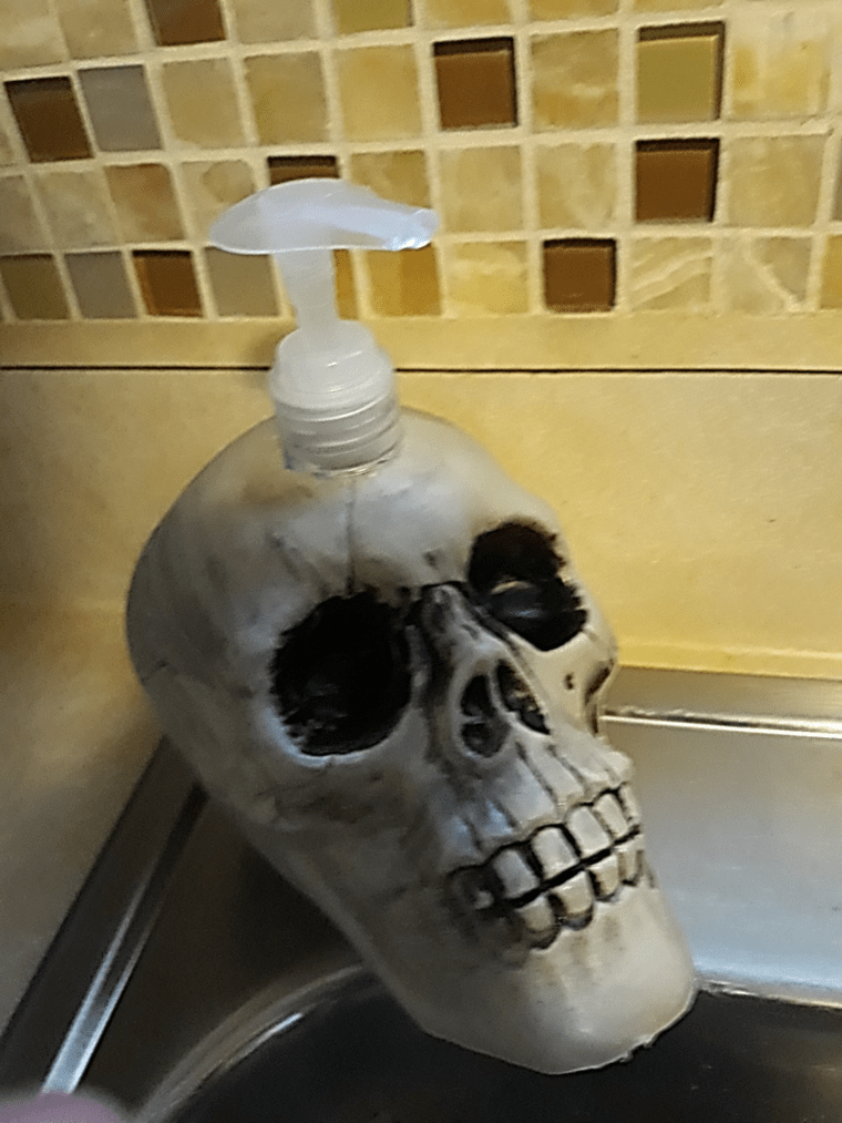 Skull soap dispenser